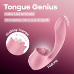 Satisfyer Tongue Genius Pink USB Rechargeable Flicking Stimulator - Hush Store Sydney 
