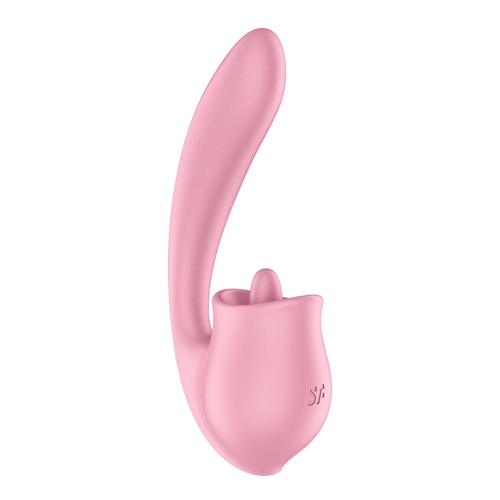 Satisfyer Tongue Genius Pink USB Rechargeable Flicking Stimulator - Hush Store Sydney 