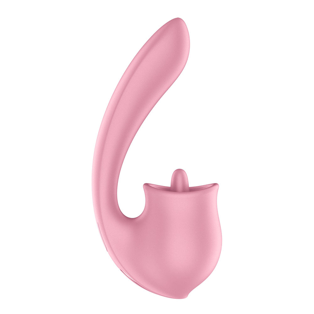 Satisfyer Tongue Genius Pink USB Rechargeable Flicking Stimulator - Hush Store Sydney 