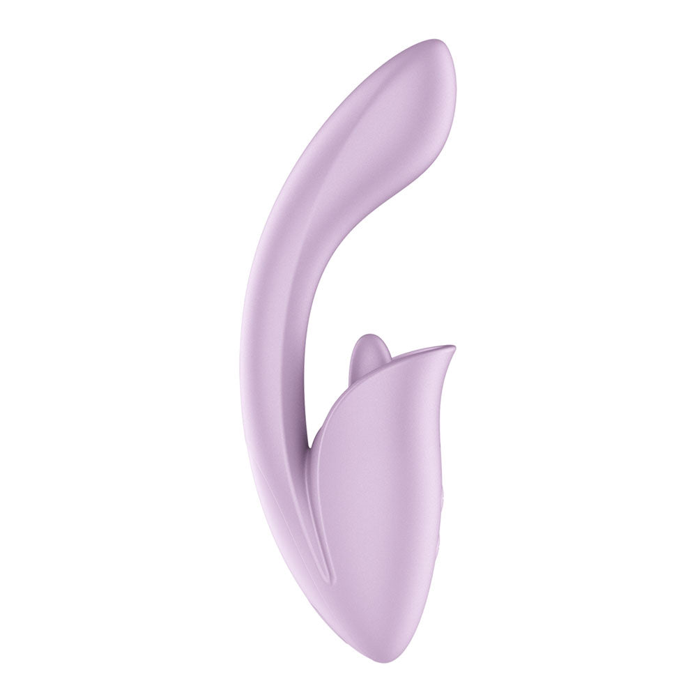 Satisfyer Tongue Expert - Violet 18 cm USB Rechargeable Vibrator with Flicking Clit Stimulator - Hush Store Sydney 