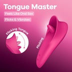 Satisfyer Tongue Master - Pink 14.4 cm USB Rechargeable Flicking Clitoral Stimulator - Hush Store Sydney 