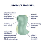 Satisfyer Din-OOOH - Mint Green USB Rechargeable Air Pulse Stimulator