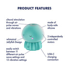 Satisfyer Jelly-cious - Green - Green USB Rechargeable Air Pulse Stimulator