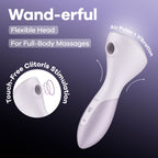 Satisfyer Wand-erful - Violet 15.8 cm USB Rechargeable Air Pulse Massage Wand - Hush Store Sydney 