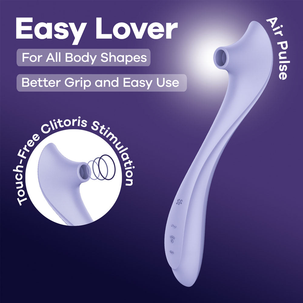 Satisfyer Easy Lover - Purple USB-C Rechargeable Air Pulse Clitoral Stimulator - Hush Store Sydney 