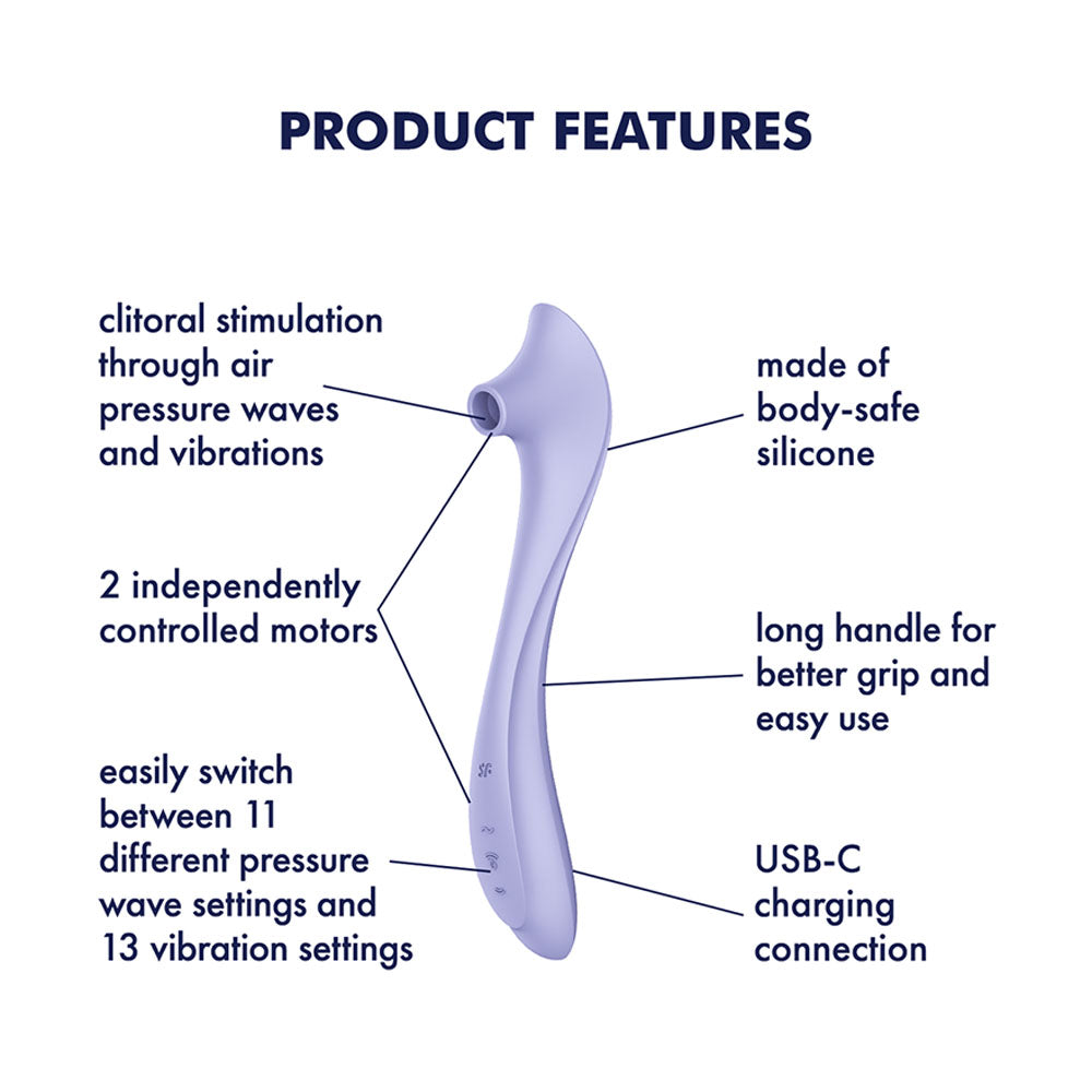 Satisfyer Easy Lover - Purple USB-C Rechargeable Air Pulse Clitoral Stimulator - Hush Store Sydney 