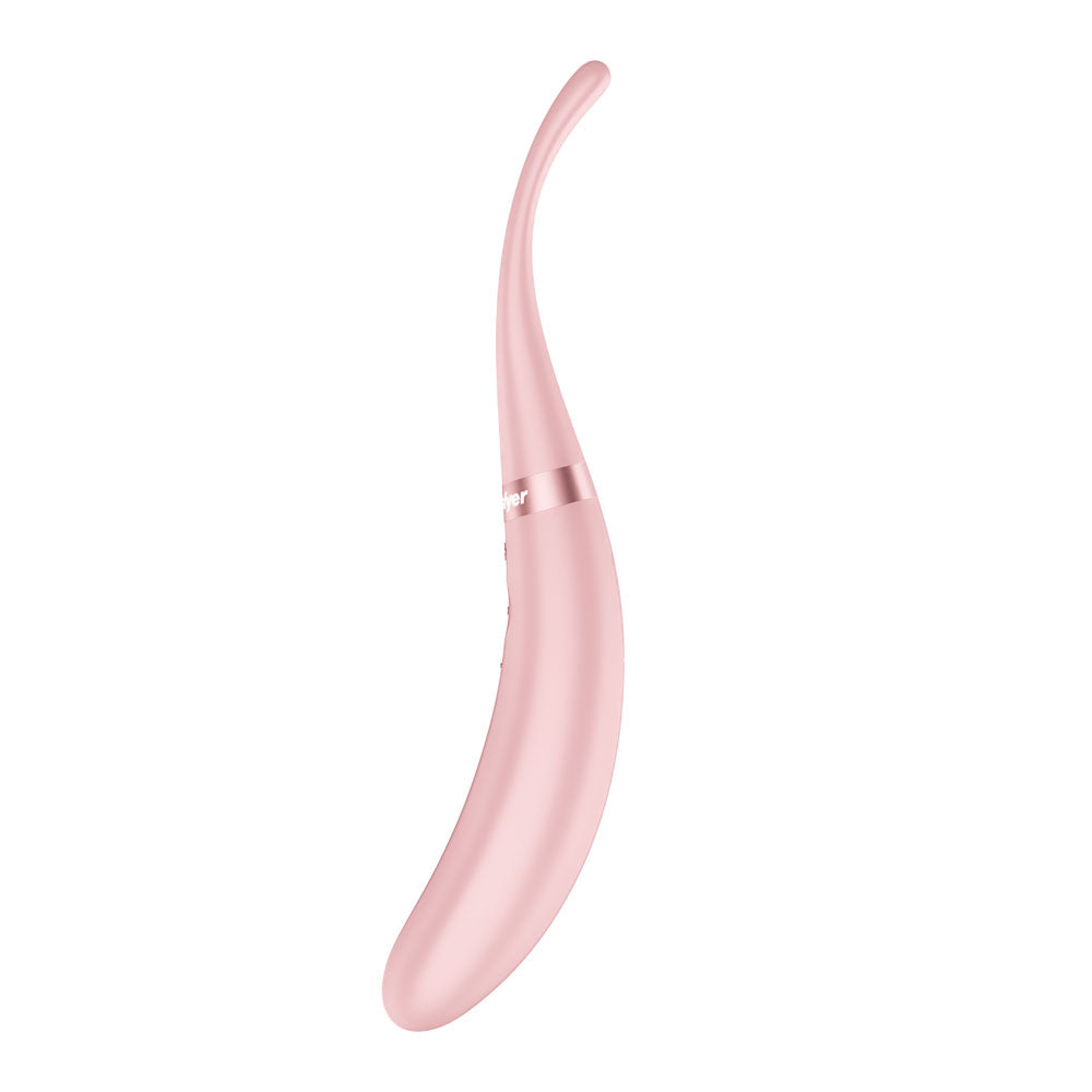 Satisfyer Tip Tease - Rose - Rose USB Rechargeable Vibrator with Twirling Tip - Hush Store Sydney 
