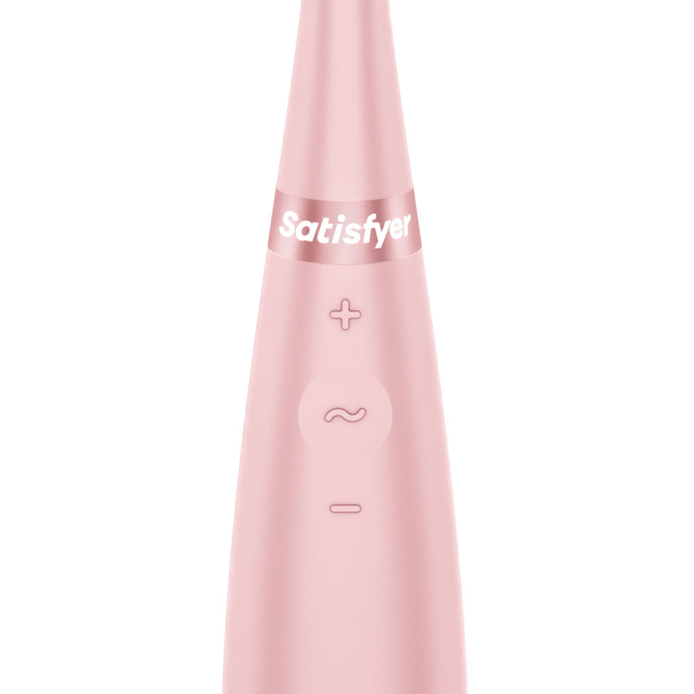 Satisfyer Tip Tease - Rose - Rose USB Rechargeable Vibrator with Twirling Tip - Hush Store Sydney 