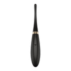 Satisfyer Tip Tease - Black - Black USB Rechargeable Vibrator with Twirling Tip - Hush Store Sydney 