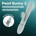 Satisfyer Pearl Bunny 2 - Green - Green 21.5 cm USB-C Rechargeable Rabbit Vibrator
