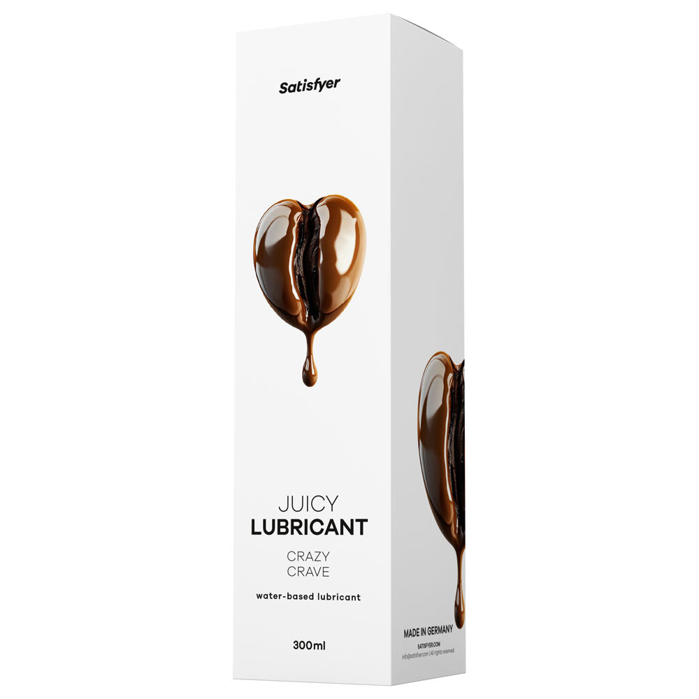 Satisfyer Juicy Lubricant 300 ml Crazy Crave - Coffee Scented Water Based Lubricant - 300 ml Bottle - Hush Store Sydney 