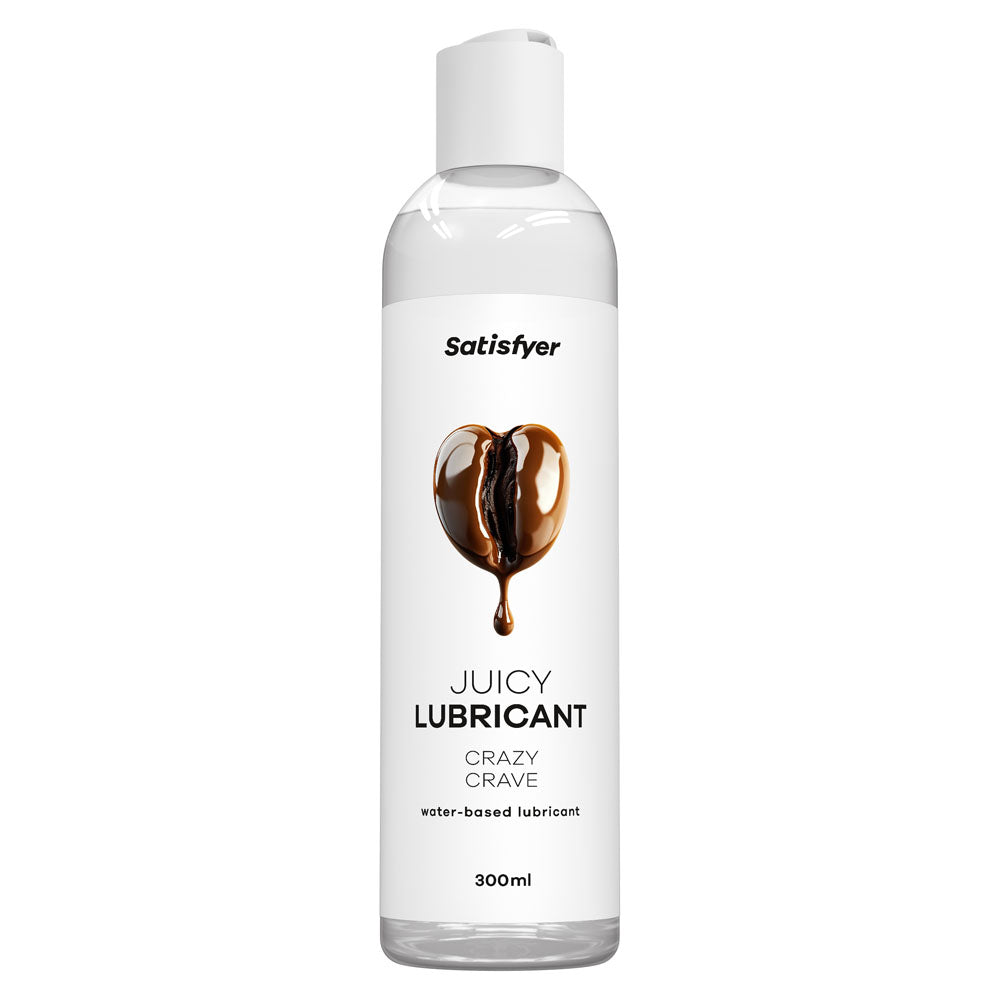 Satisfyer Juicy Lubricant 300 ml Crazy Crave - Coffee Scented Water Based Lubricant - 300 ml Bottle - Hush Store Sydney 