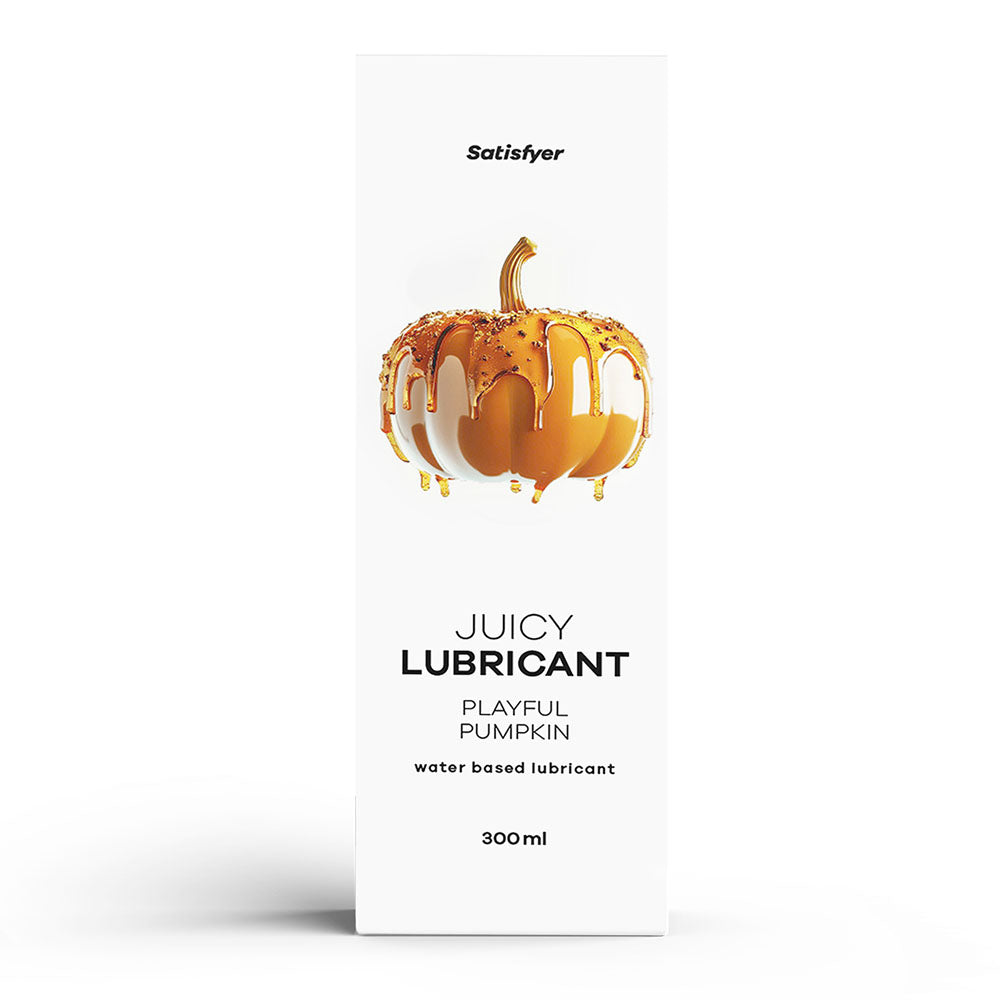 Satisfyer Juicy Lubricant 300 ml Playful Pumpkin - Pumpkin Spice Scented Water Based Lubricant - 300 ml Bottle - Hush Store Sydney 