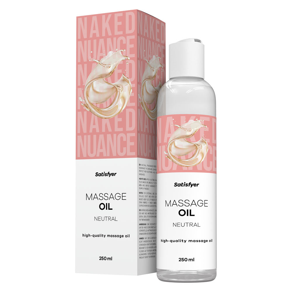 Satisfyer Massage Oil 250 ml Neutral - Unscented Massage Oil - 250 ml Bottle - Hush Store Sydney 