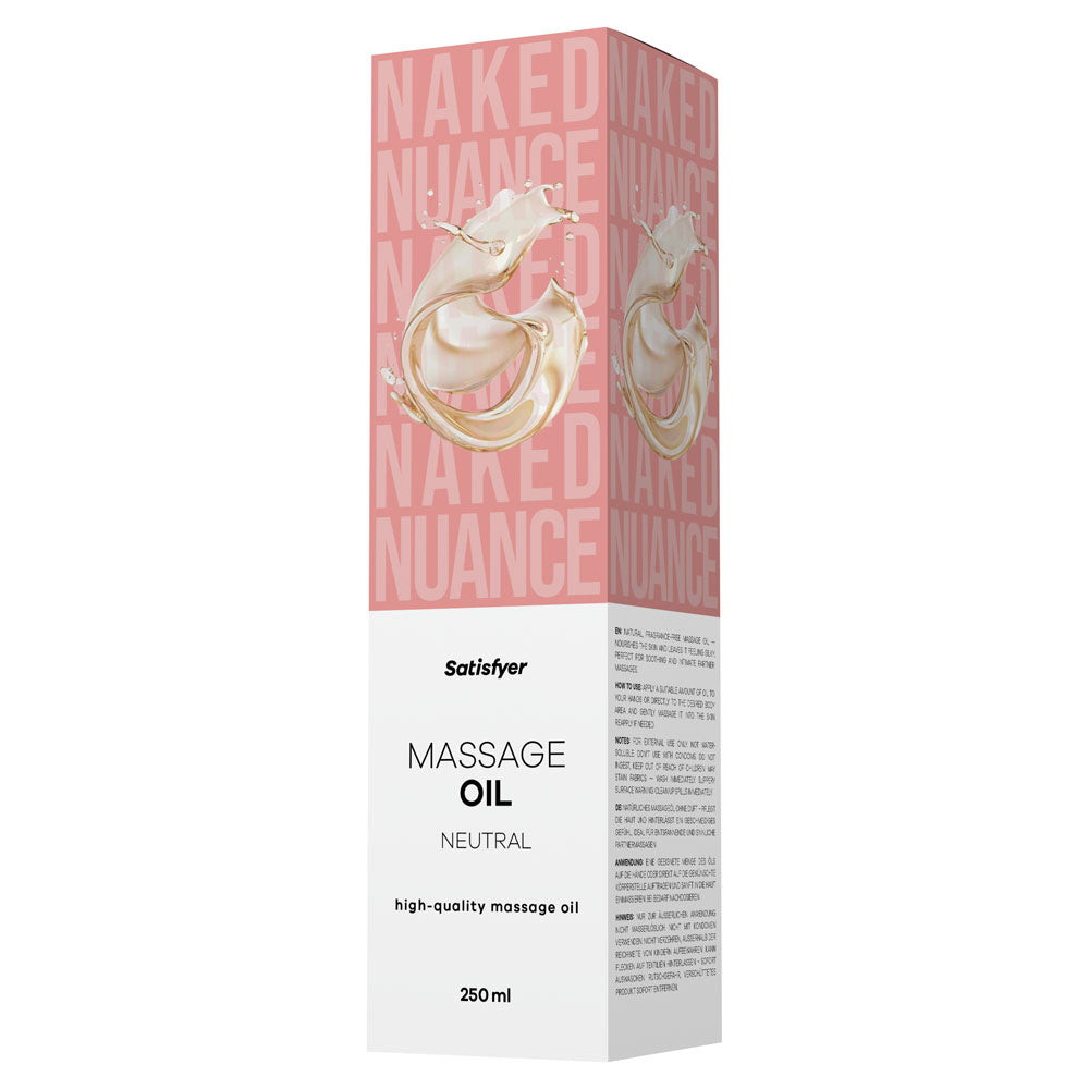 Satisfyer Massage Oil 250 ml Neutral - Unscented Massage Oil - 250 ml Bottle - Hush Store Sydney 