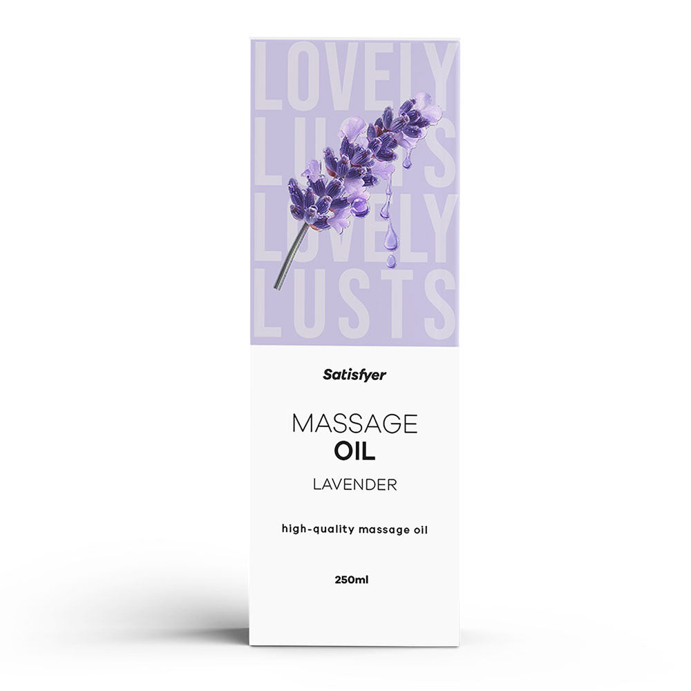 Satisfyer Massage Oil 250 ml Lavender - Lavender Scented Massage Oil - 250 ml Bottle - Hush Store Sydney 