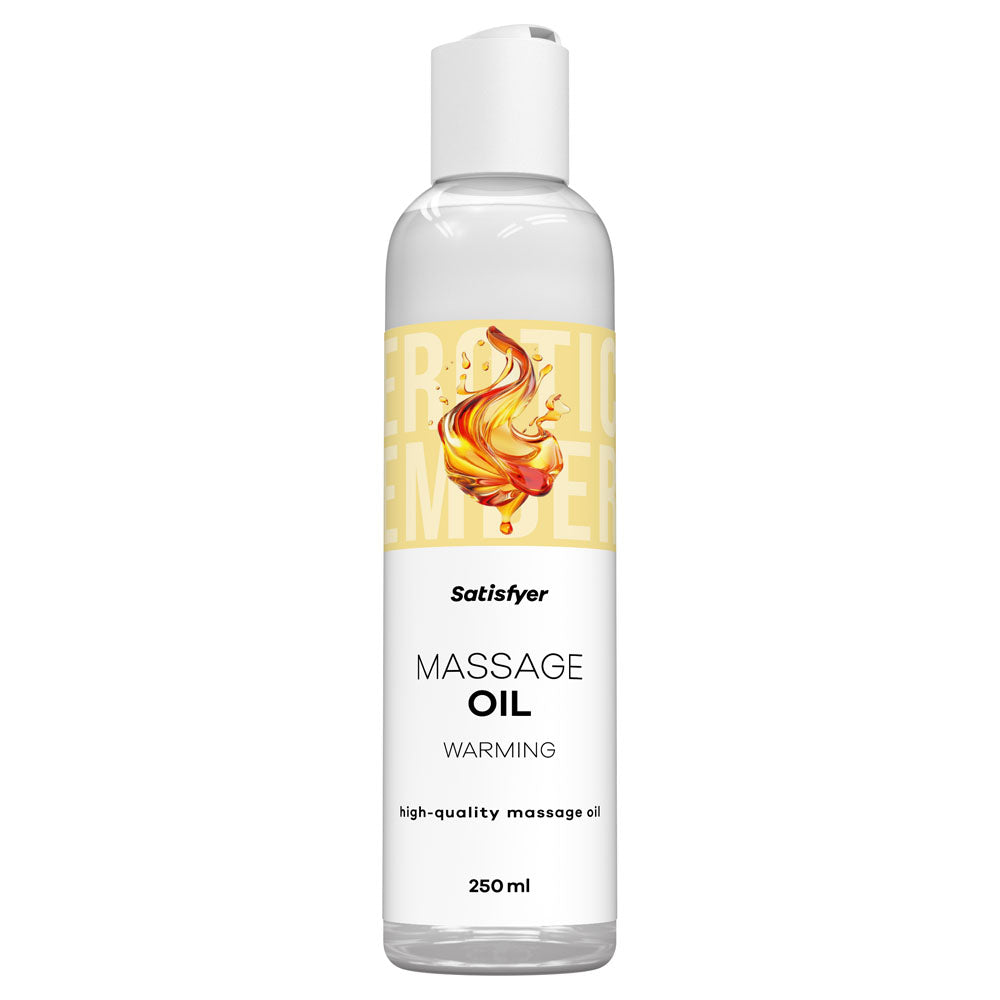 Satisfyer Massage Oil 250 ml Warming - Unscented Warming Massage Oil - 250 ml Bottle - Hush Store Sydney 