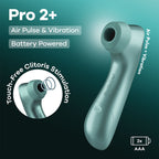 Satisfyer Pro 2+ Battery Series - Mint Green Air Pulse Clitoral Stimulator with Vibration