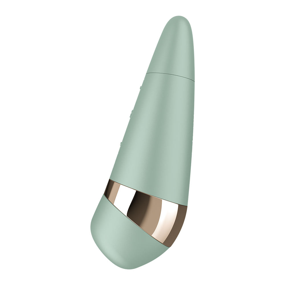Satisfyer Pro 3+ Battery Series - Mint - Mint Green Air Pulse Clitoral Stimulator with Vibration