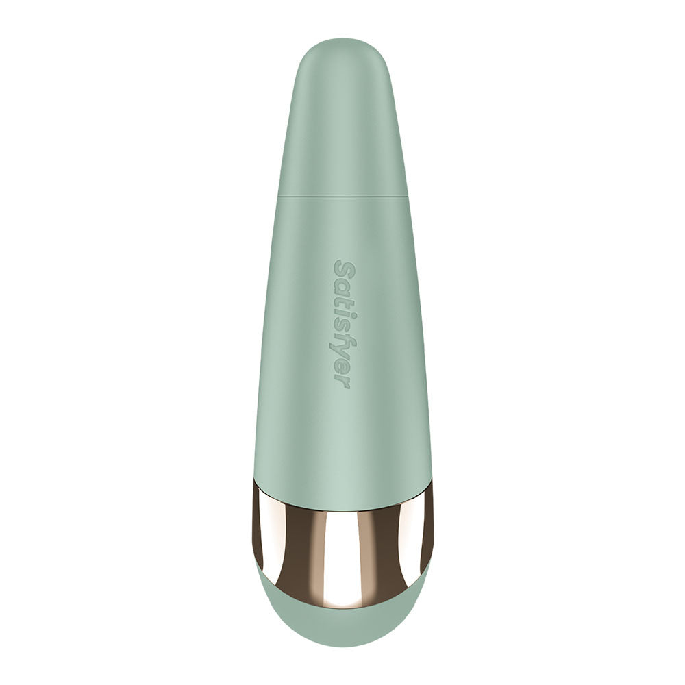 Satisfyer Pro 3+ Battery Series - Mint - Mint Green Air Pulse Clitoral Stimulator with Vibration