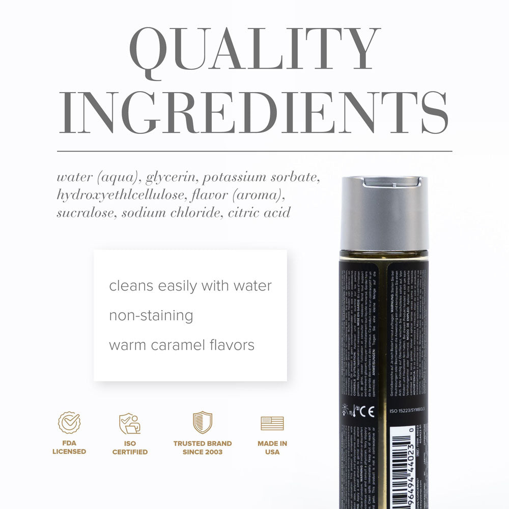 Salted Caramel Flavoured Water Based Lubricant - 120 ml - Hush Store Sydney