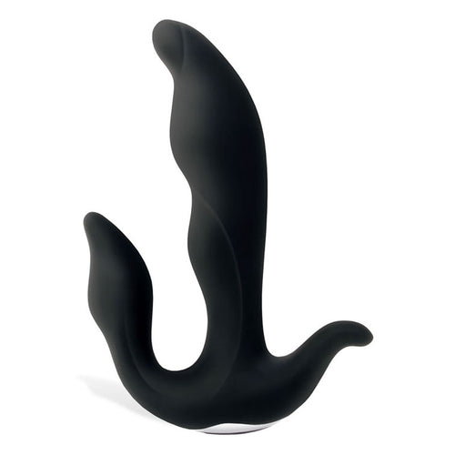Adam & Eve 3-Point Prostate Massager - Black USB Rechargable Vibrating Prostate Massager - Hush Store Sydney 