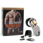 CB-6000 Chastity Cock Cage Kit - Chrome - Chrome 3.25 Inch Cock Cage Kit - Hush Store Sydney 