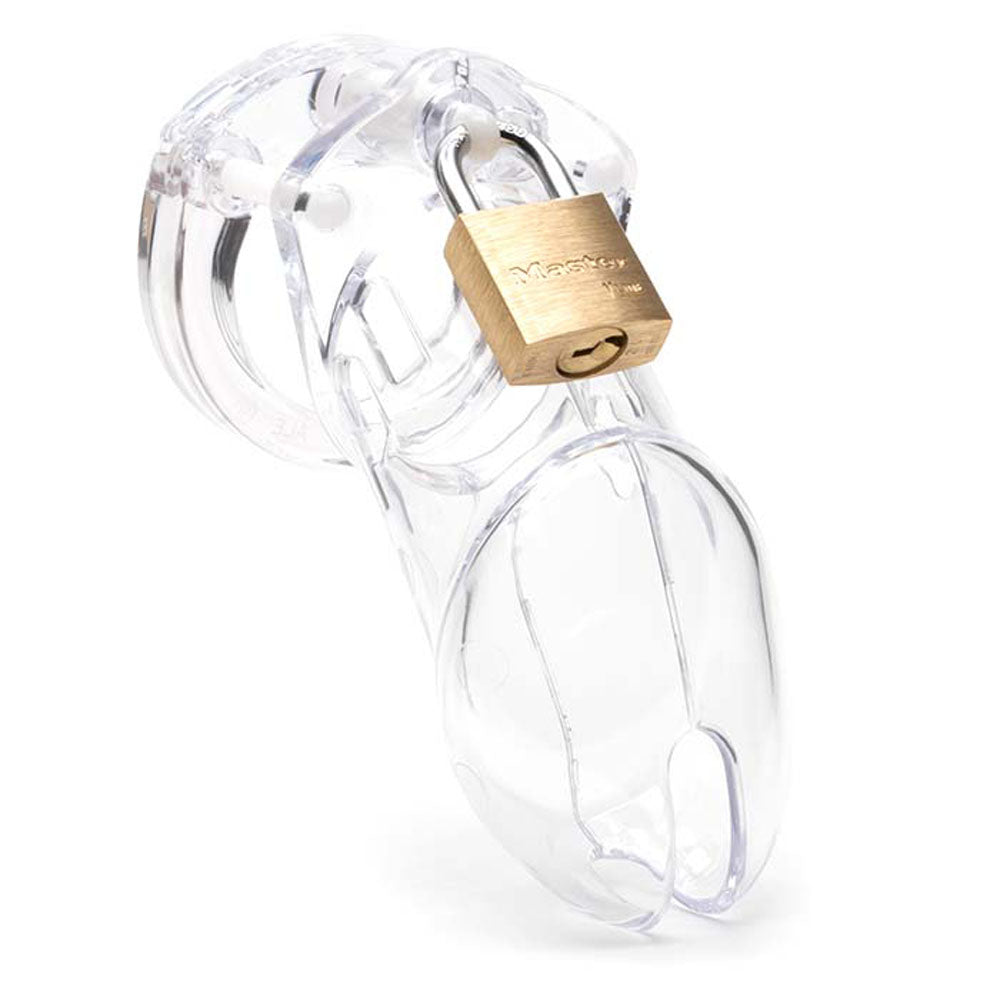 CB-6000 Chastity Cock Cage Kit - Clear - Clear 3.25 Inch Cock Cage Kit - Hush Store Sydney 