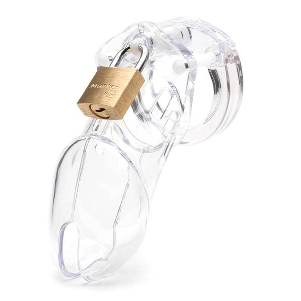 CB-6000 Chastity Cock Cage Kit - Clear - Clear 3.25 Inch Cock Cage Kit - Hush Store Sydney 