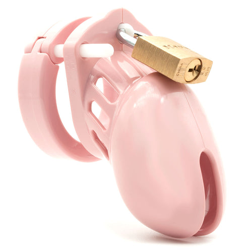 CB-6000S Chastity Cock Cage Kit - Pink - Pink 2.5 Inch Cock Cage Kit - Hush Store Sydney 