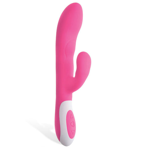 Adam & Eve The Warming Rabbit G - Pink 21.6 cm (8.5'') USB Rechargeable Warming Rabbit Vibrator - Hush Store Sydney 