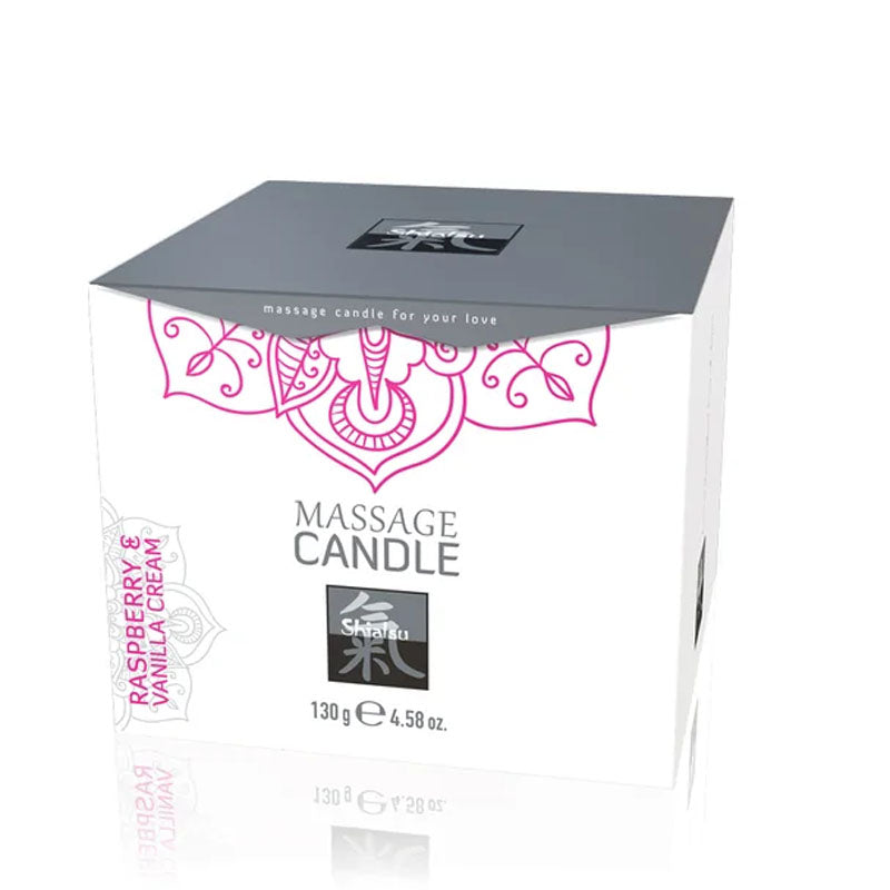 Shiatsu Massage Candle - Raspberry & Vanilla Cream Scented - 130 gram - Hush Store Sydney 