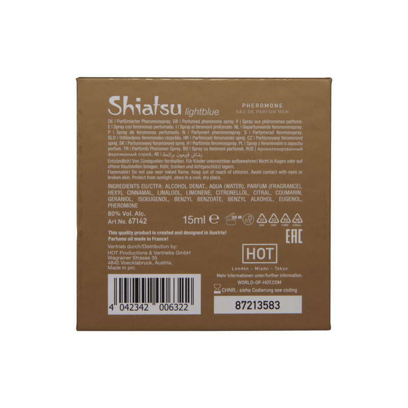 Shiatsu Pheromone Eau De Parfum Men - Light Blue - Pheromone Fragrance for Men - 15 ml - Hush Store Sydney 