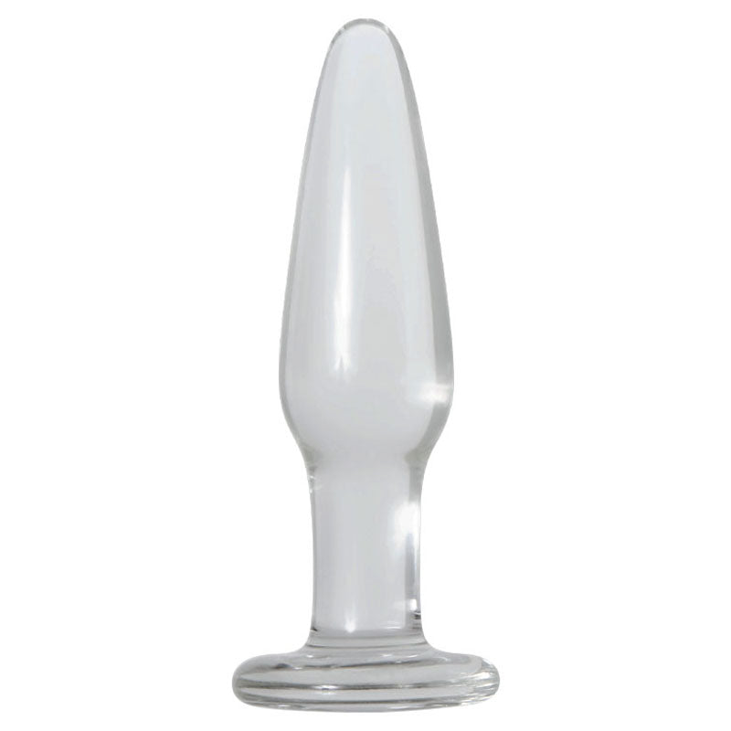 Adam & Eve Glass Anal Training Trio - Clear Glass Butt Plugs - Set of 3 Sizes