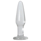 Adam & Eve Glass Anal Training Trio - Clear Glass Butt Plugs - Set of 3 Sizes