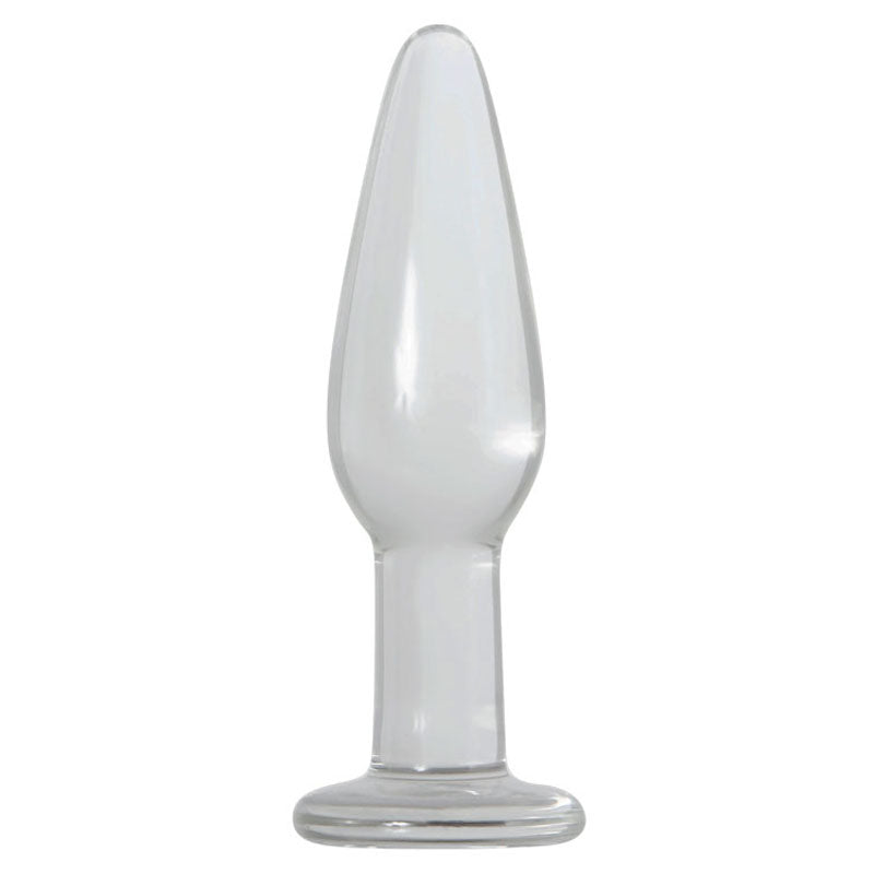 Adam & Eve Glass Anal Training Trio - Clear Glass Butt Plugs - Set of 3 Sizes