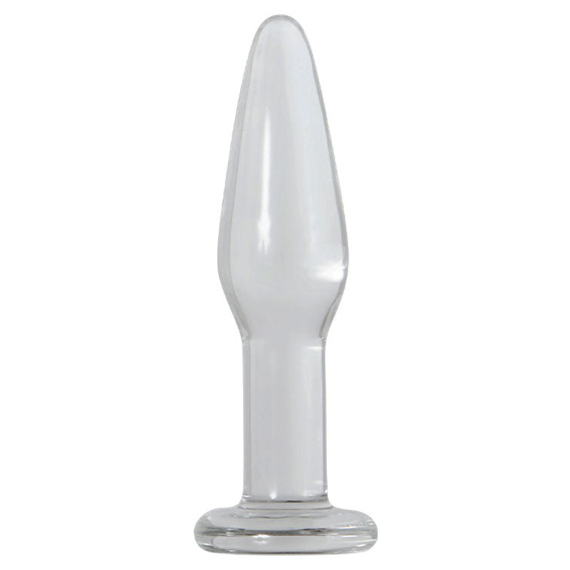 Adam & Eve Glass Anal Training Trio - Clear Glass Butt Plugs - Set of 3 Sizes