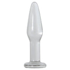 Adam & Eve Glass Anal Training Trio - Clear Glass Butt Plugs - Set of 3 Sizes