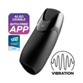 Satisfyer Men Vibration+ - Black USB Rechargeable Masturbator with App Control - Hush Store Sydney 