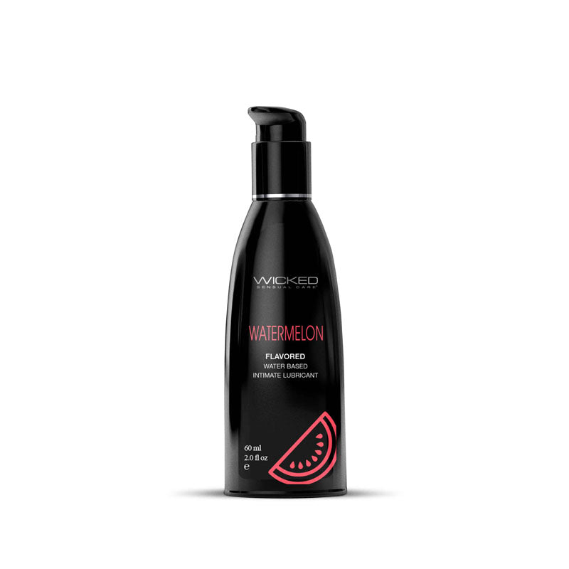 Wicked Aqua Watermelon - Watermelon Flavoured Water Based Lubricant - 60 ml (2 oz) Bottle - Hush Store Sydney 