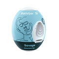 Satisfyer Masturbator Egg - Savage - White Stroker Sleeve - Hush Store Sydney 