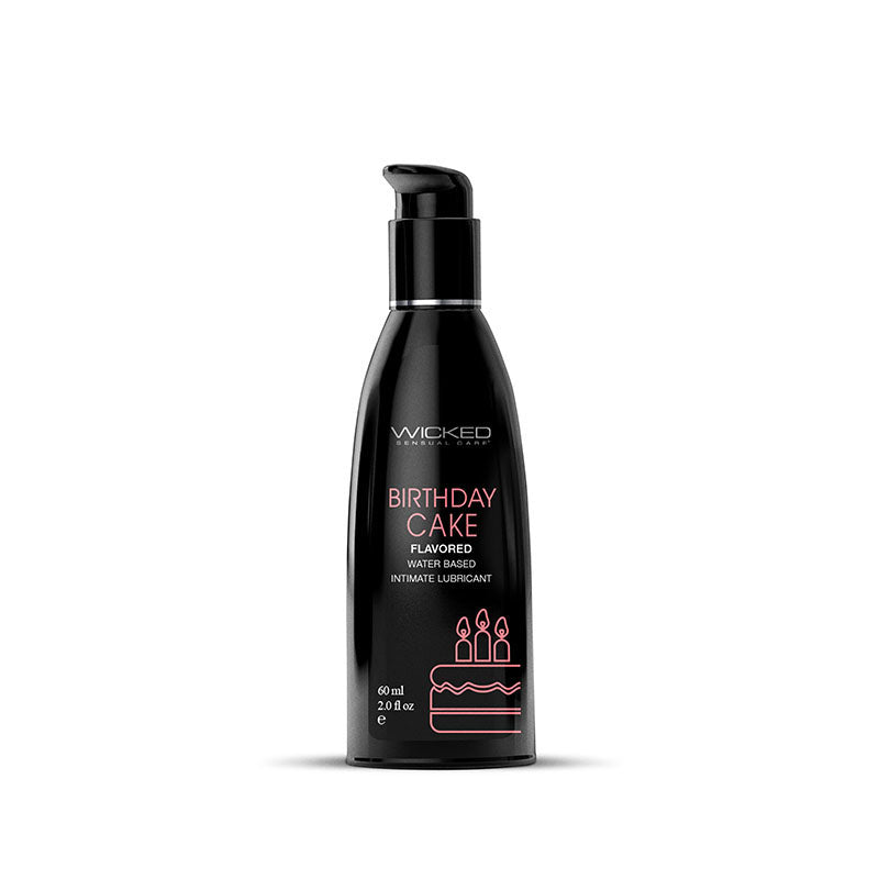 Wicked Aqua Birthday Cake - Cake Flavoured Water Based Lubricant - 60 ml (2 oz) Bottle - Hush Store Sydney 