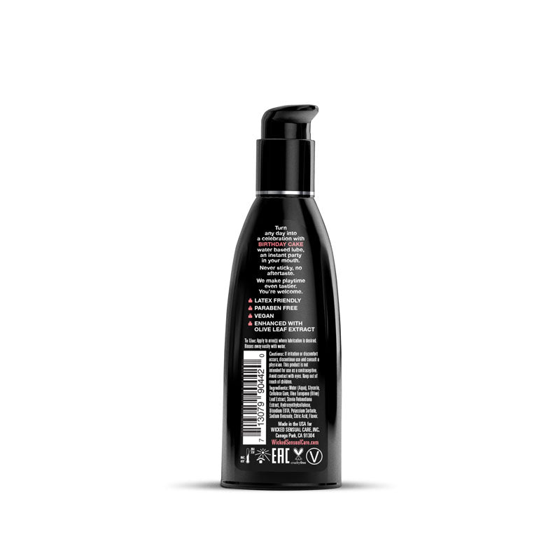 Wicked Aqua Birthday Cake - Cake Flavoured Water Based Lubricant - 60 ml (2 oz) Bottle - Hush Store Sydney 