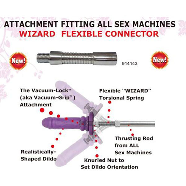MyWorld Wizard Flexible Connector - Attachement for MyWorld sex machines - Hush Store Sydney 