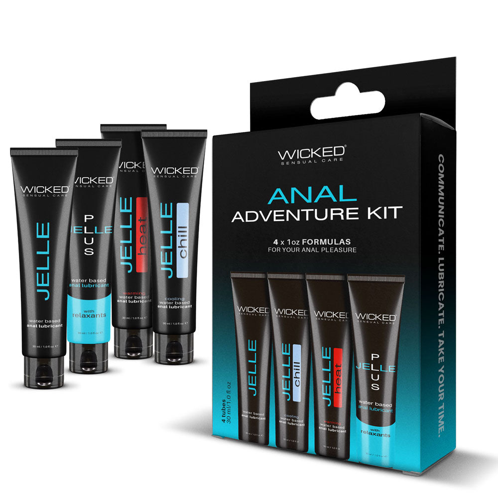 Wicked ANAL ADVENTURE KIT - Mixed Jelle Anal Lubricants 30 ml Bottles - 4 Pack - Hush Store Sydney 