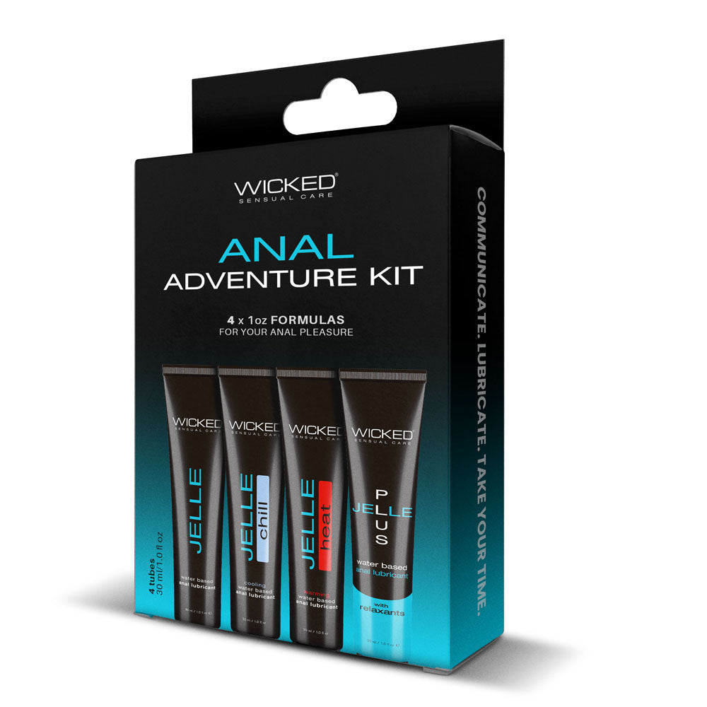 Wicked ANAL ADVENTURE KIT - Mixed Jelle Anal Lubricants 30 ml Bottles - 4 Pack - Hush Store Sydney 