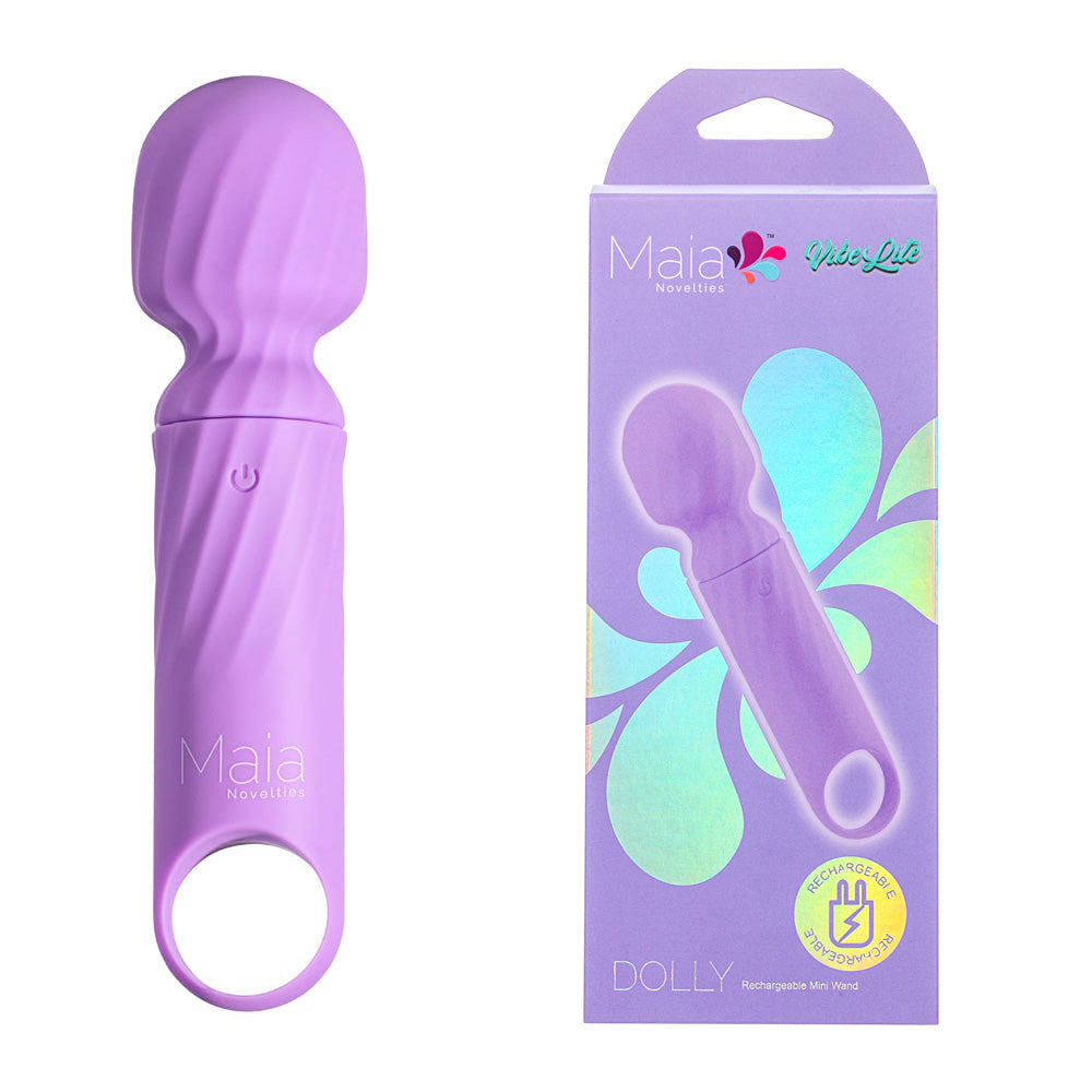 Maia DOLLY - Purple - Purple 12.7 cm USB Rechargeable Massage Wand - Hush Store Sydney 