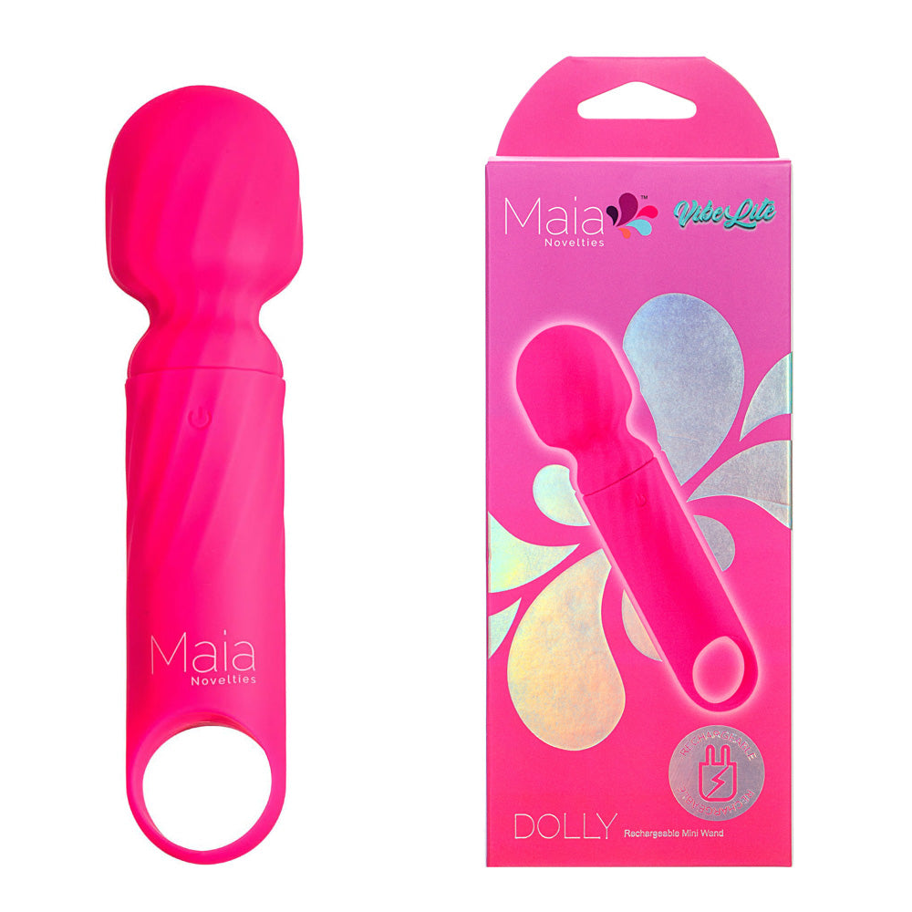 Maia DOLLY - Pink - Pink 12.7 cm USB Rechargeable Massage Wand - Hush Store Sydney 