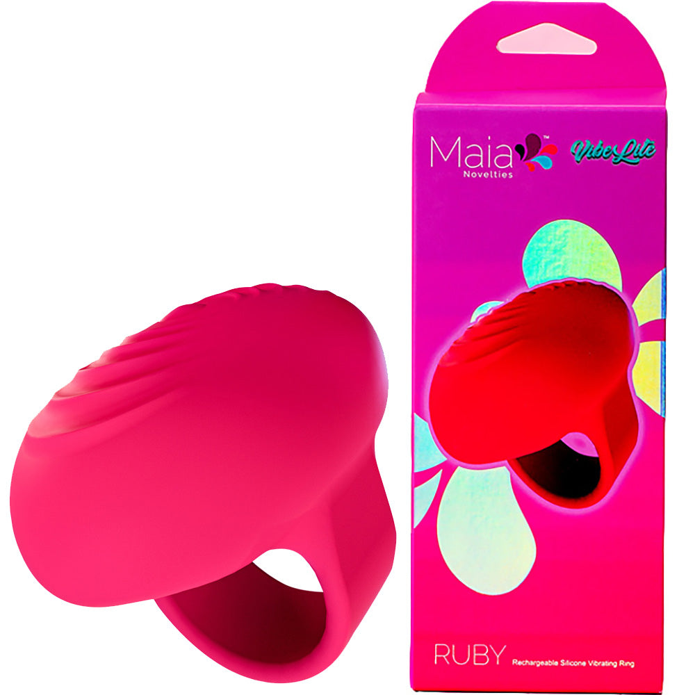 Maia RUBY - Pink USB Rechargeable Finger Stimulator - Hush Store Sydney 