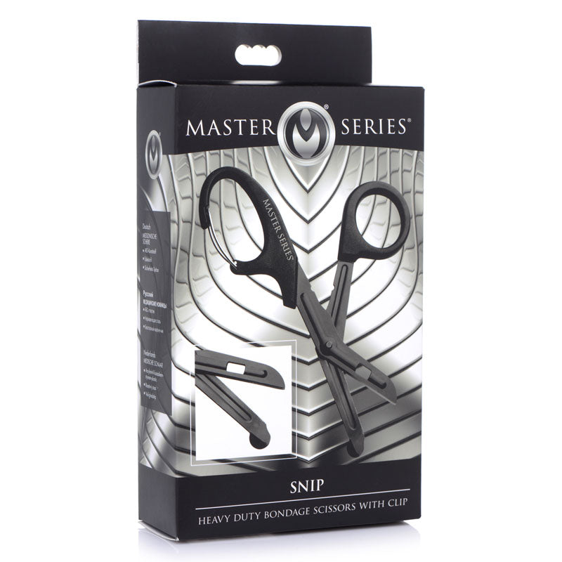 Master Series Snip - Black Heavy Duty Bondage Scissors - Hush Store Sydney 